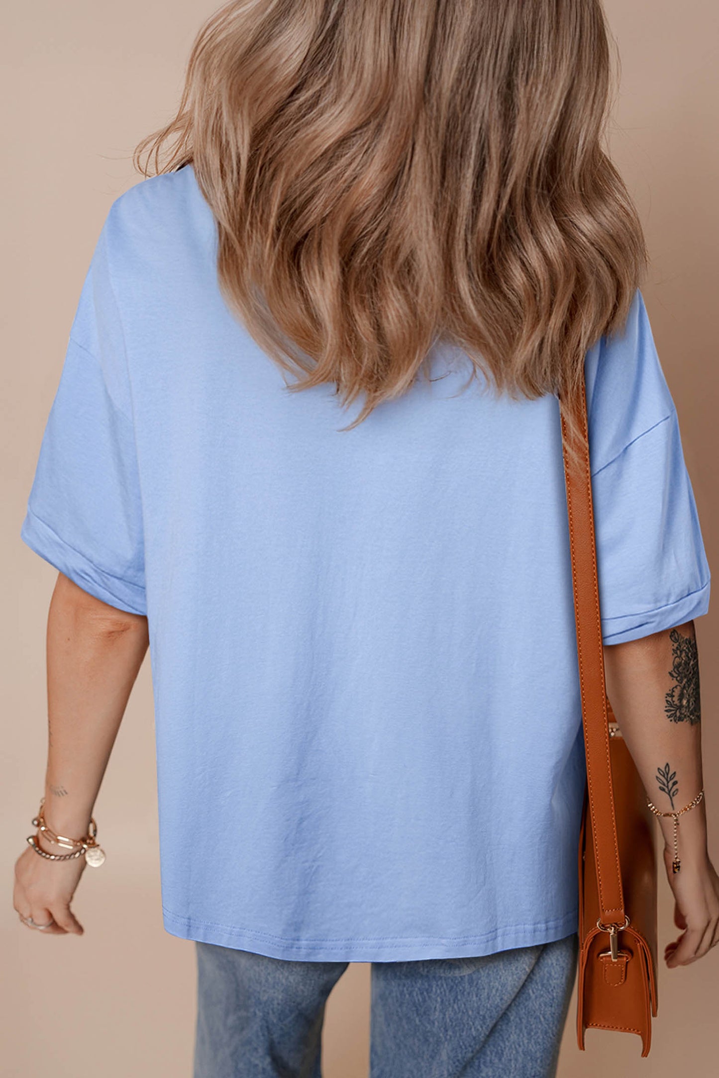 Myosotis 1776 American Flag Print Oversized Tee