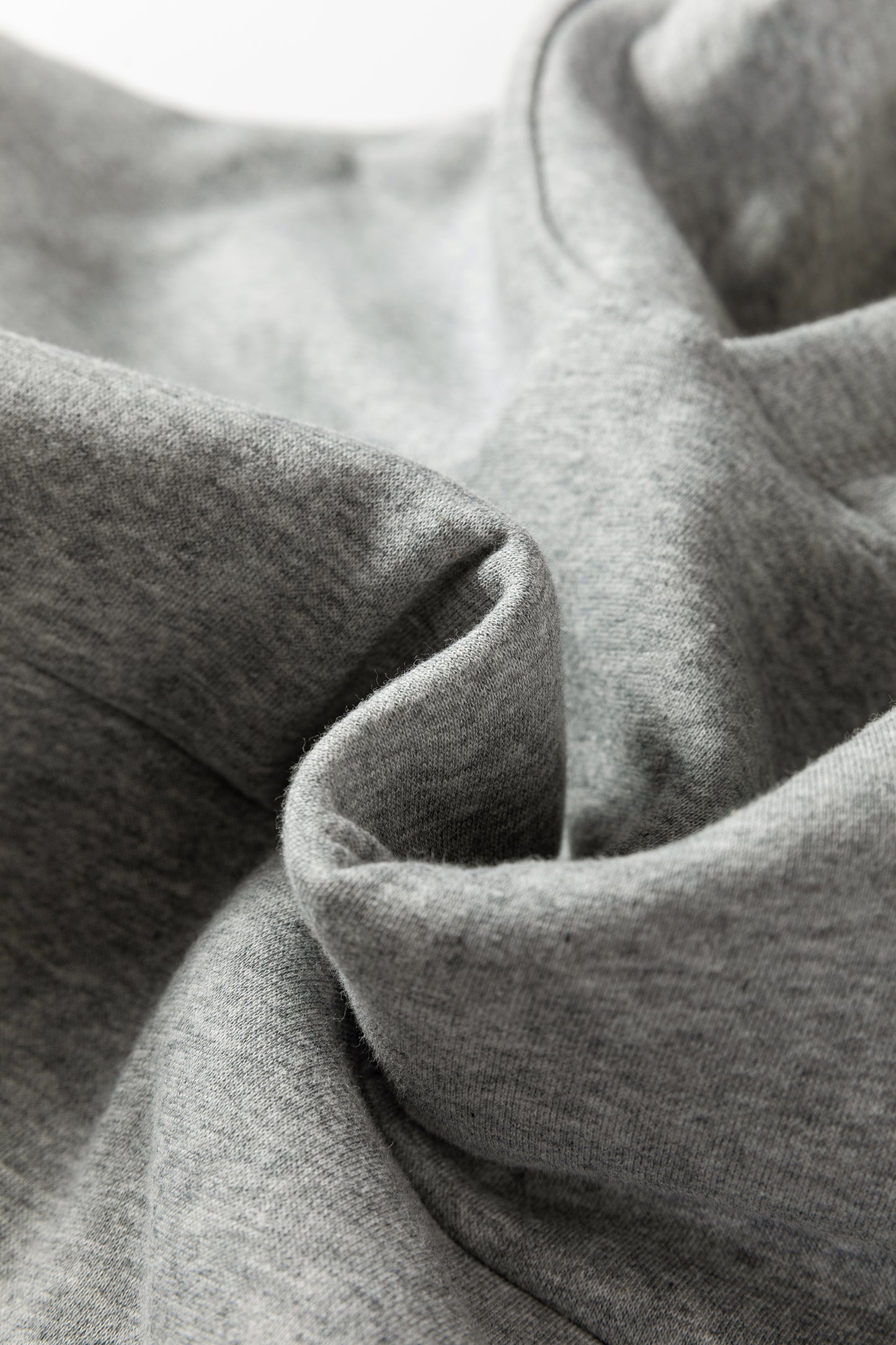 Gray Ruffle-Sleeve Oversized Hoodie