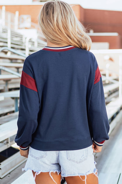 Sail Blue Athletic Graphic Sweatshirt