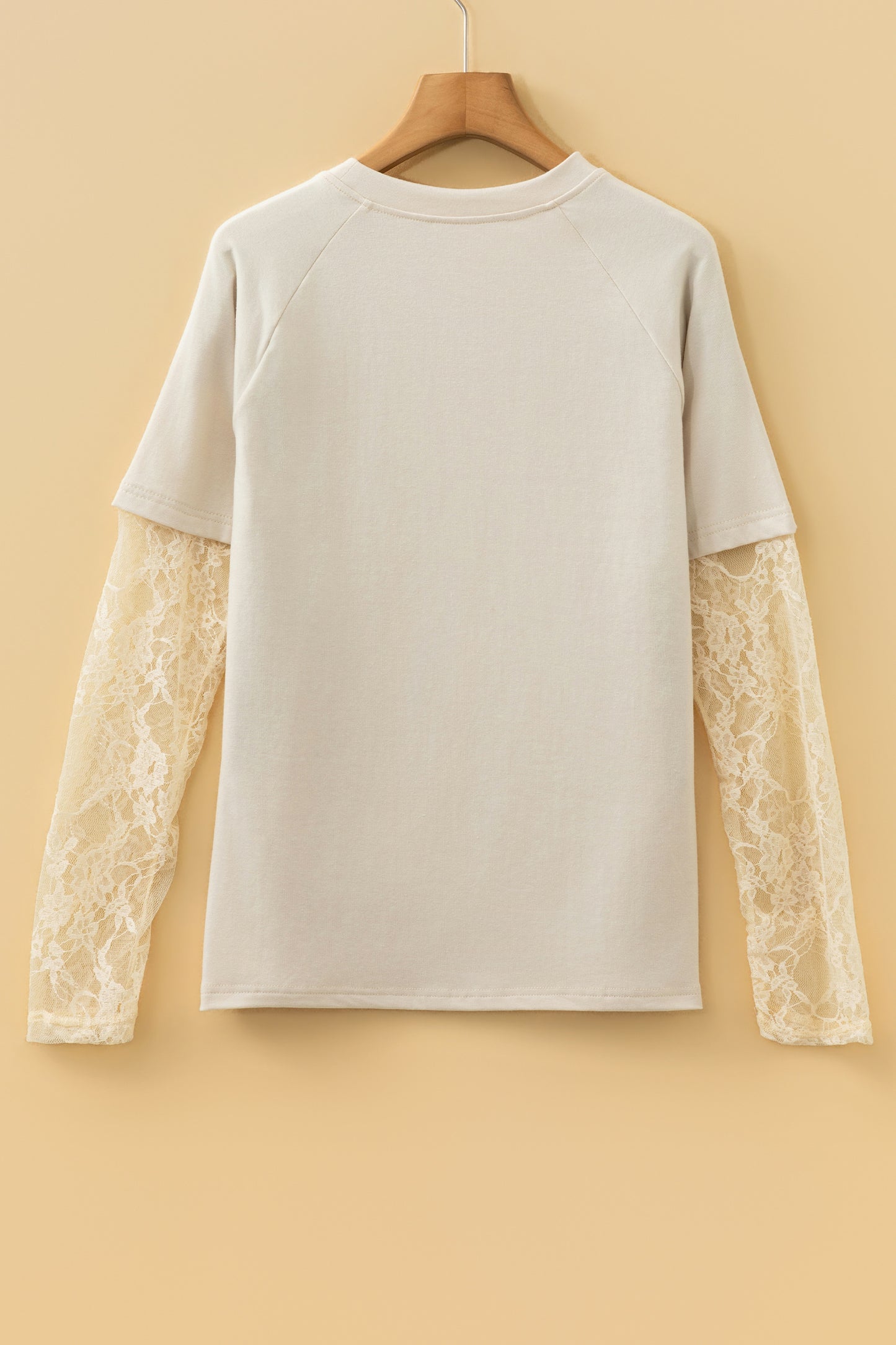 Jet Stream Floral-Lace Sleeve Long-Sleeve T-Shirt