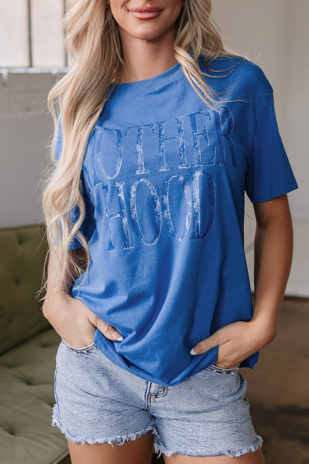 Sky Blue Motherhood Graphic Tee