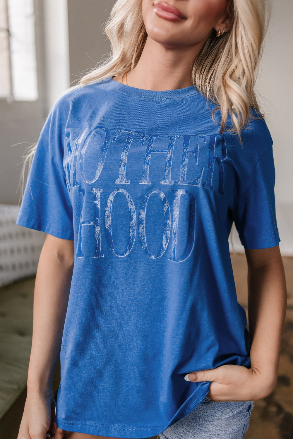 Sky Blue Motherhood Graphic Tee