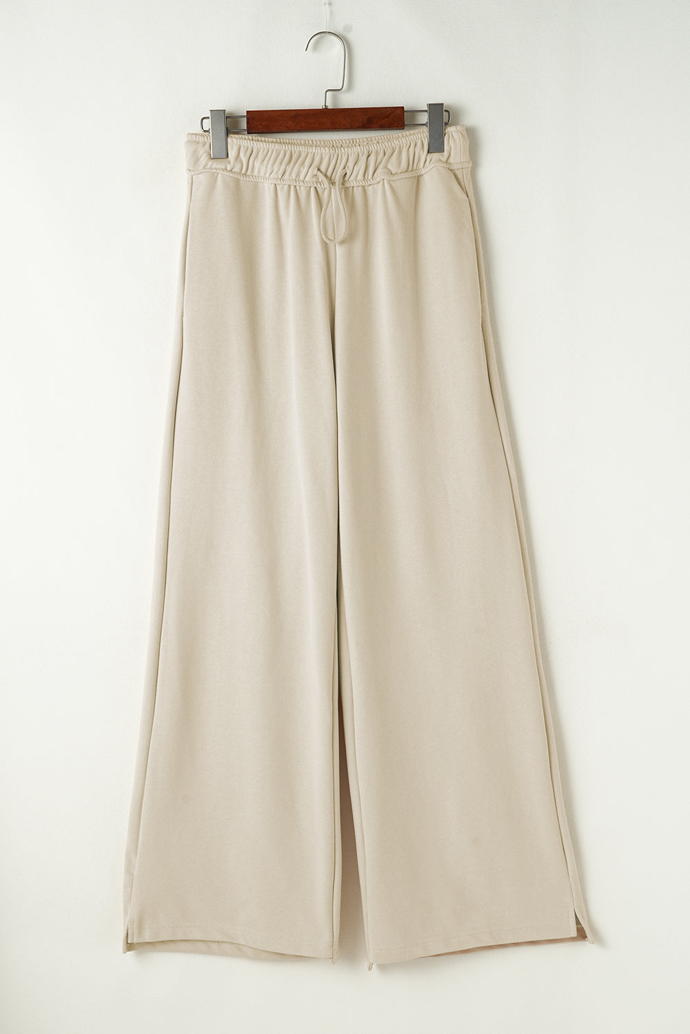 Apricot Drawstring Wide-Leg Pants