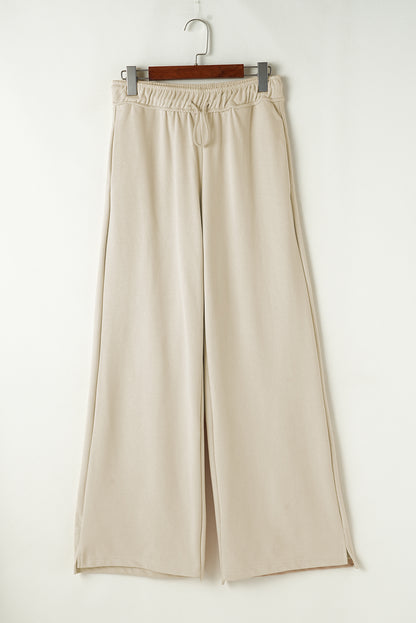 Apricot Drawstring Wide-Leg Pants