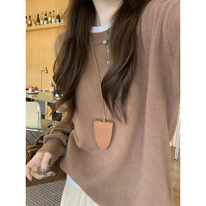 Laid-back Style Thick Soft Knit Cardigan Top