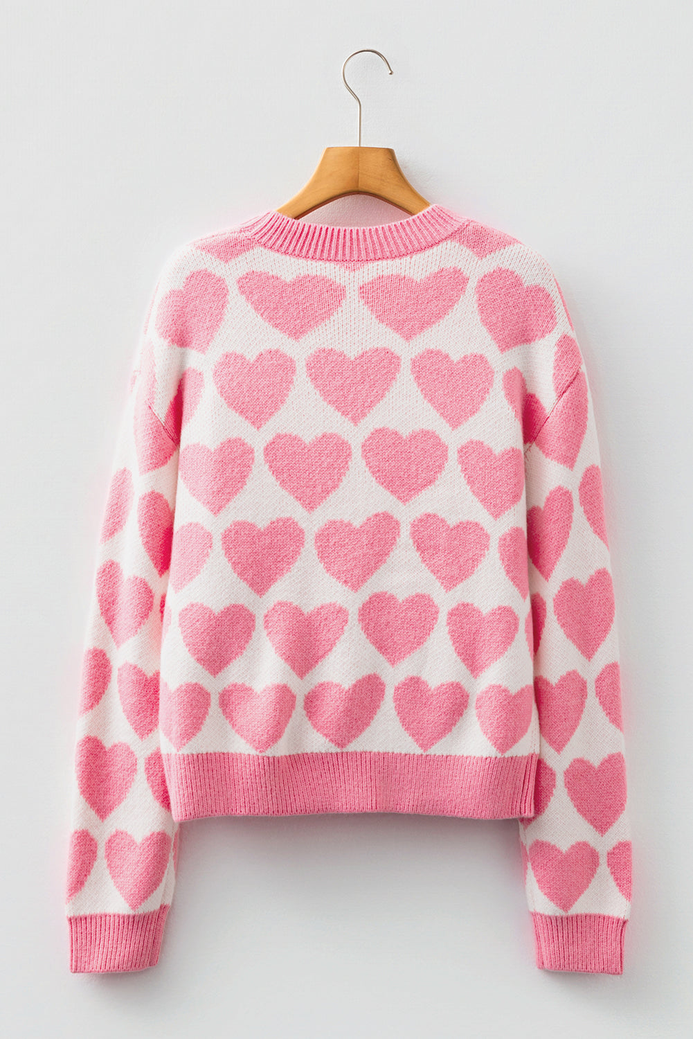 Strawberry Pink Heart-Graphic Sweater