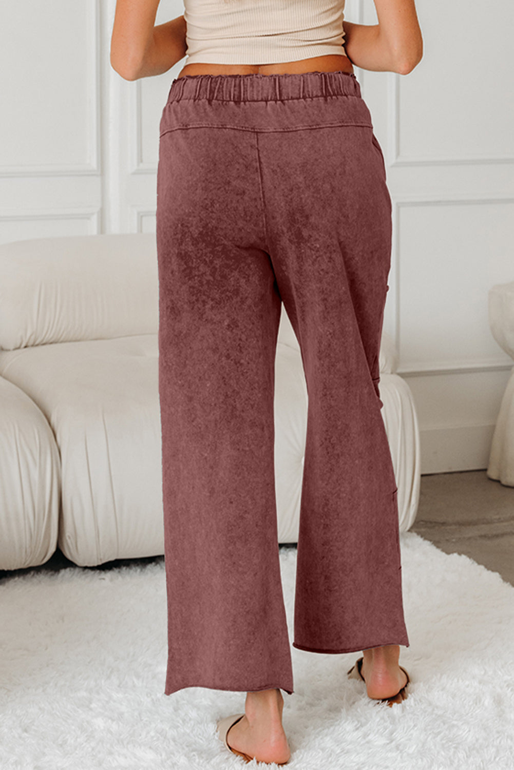 Wild Ginger Mineral-Wash Wide-Leg Pants