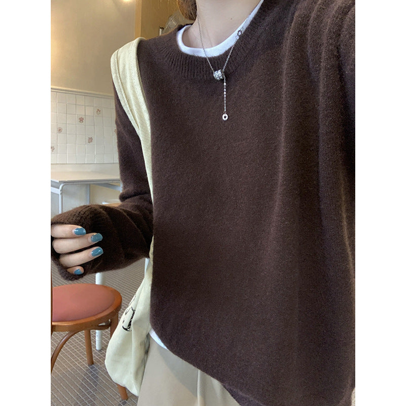 Laid-back Style Thick Soft Knit Cardigan Top