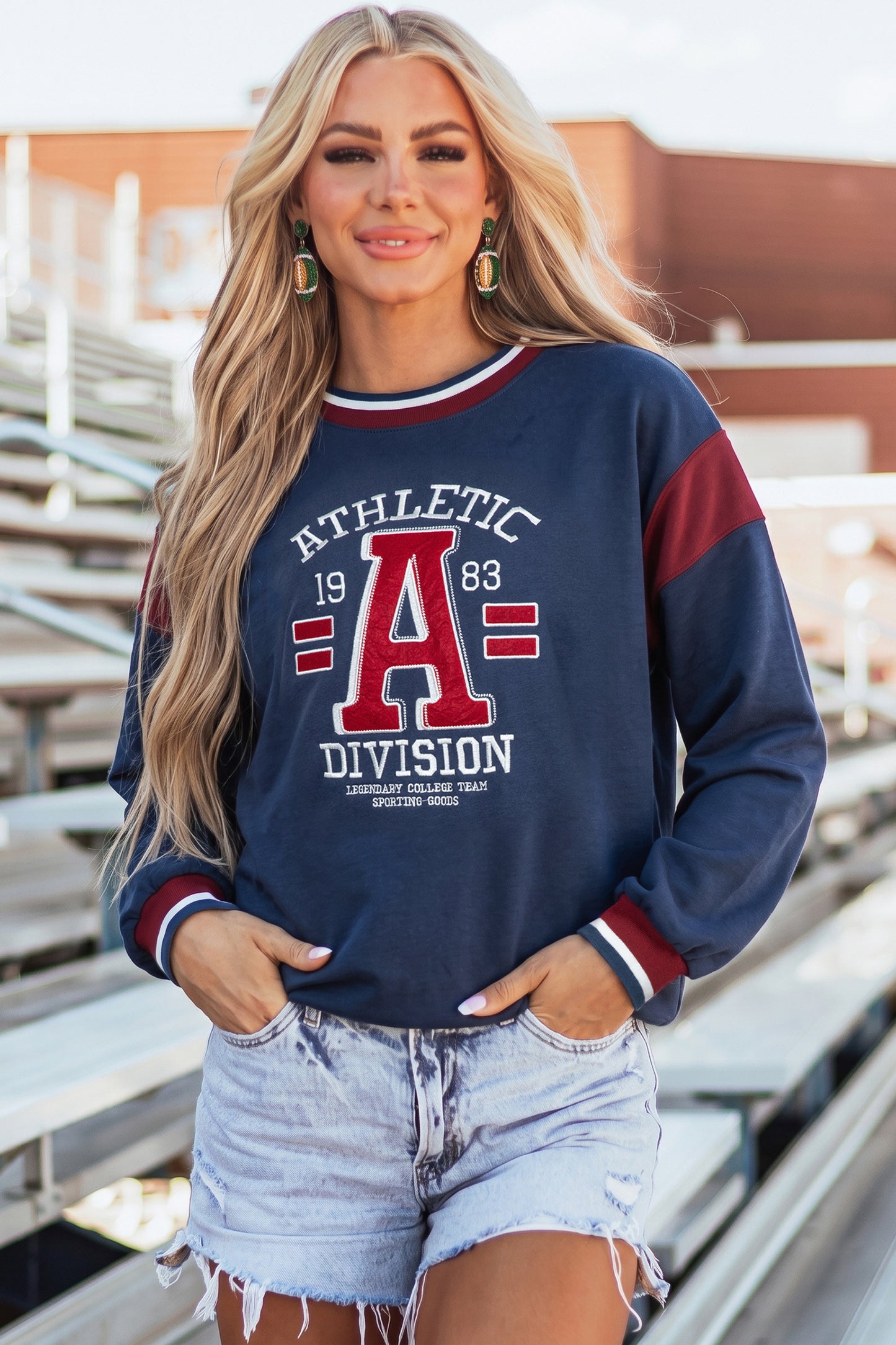 Sail Blue Athletic Graphic Sweatshirt