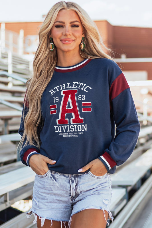 Sail Blue Athletic Graphic Sweatshirt