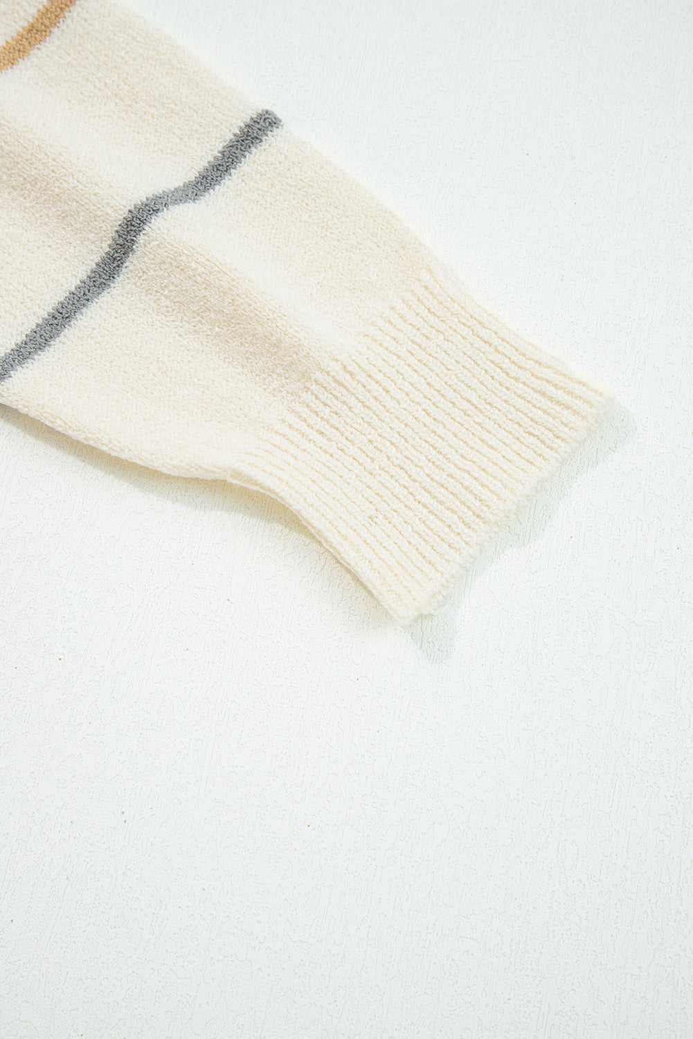 Cream Multicolor Striped Cardigan