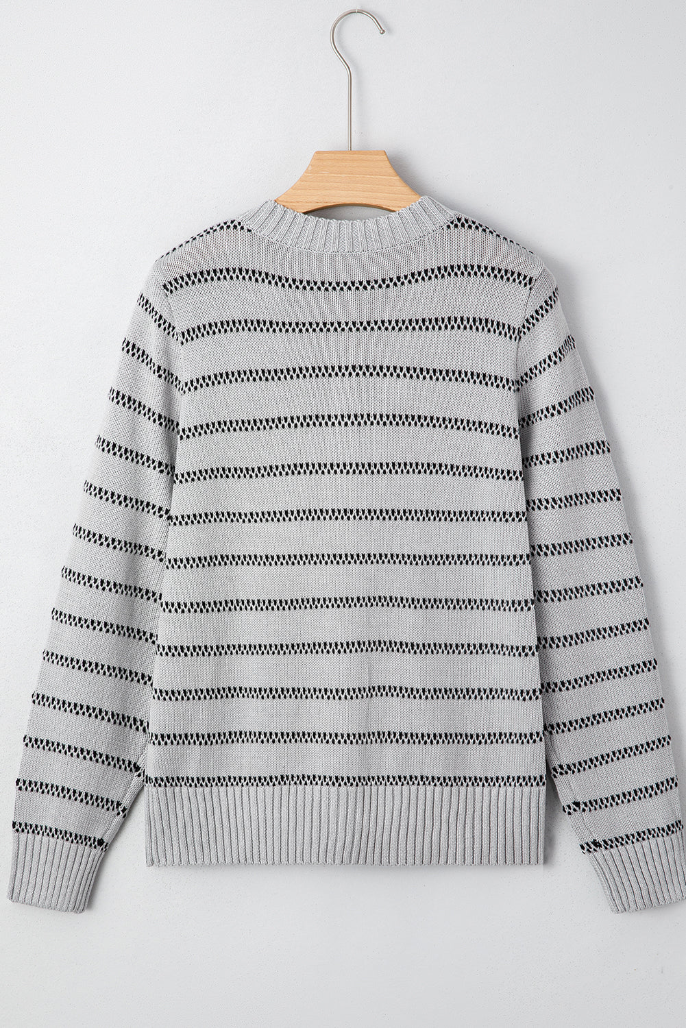Gray Striped Short Cardigan