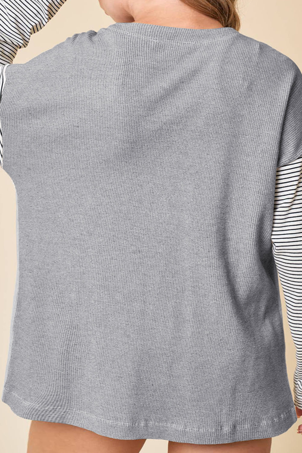 Black Stripe Color-Block Open-Front Cardigan