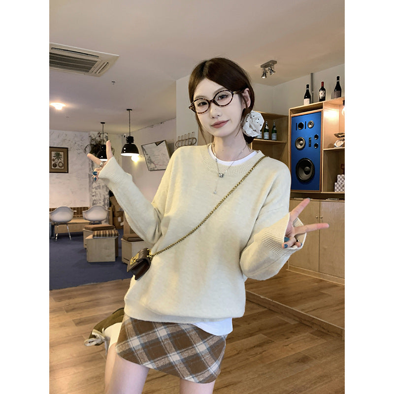 Laid-back Style Thick Soft Knit Cardigan Top