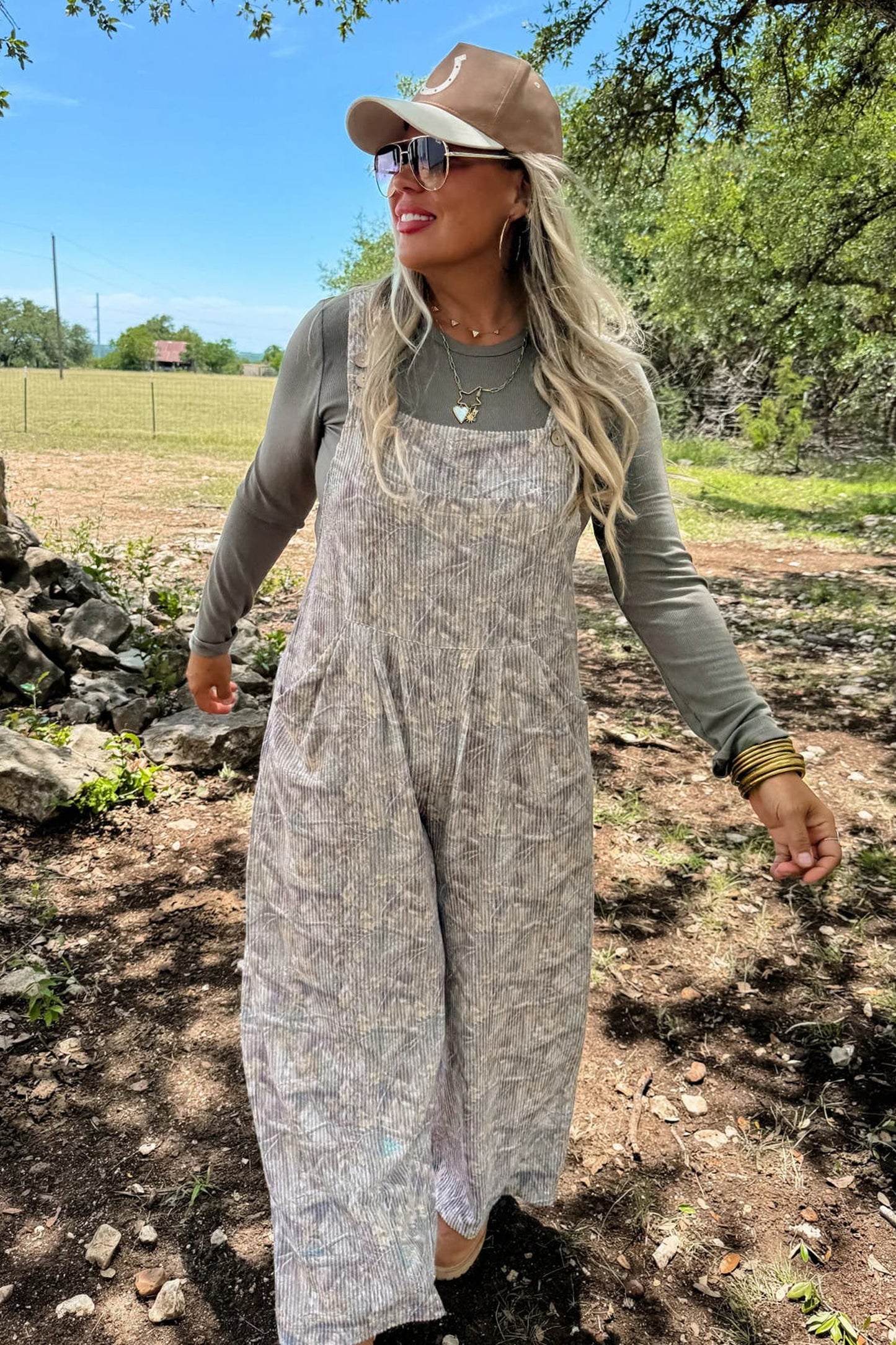 Brown Camouflage Sleeveless Jumpsuit