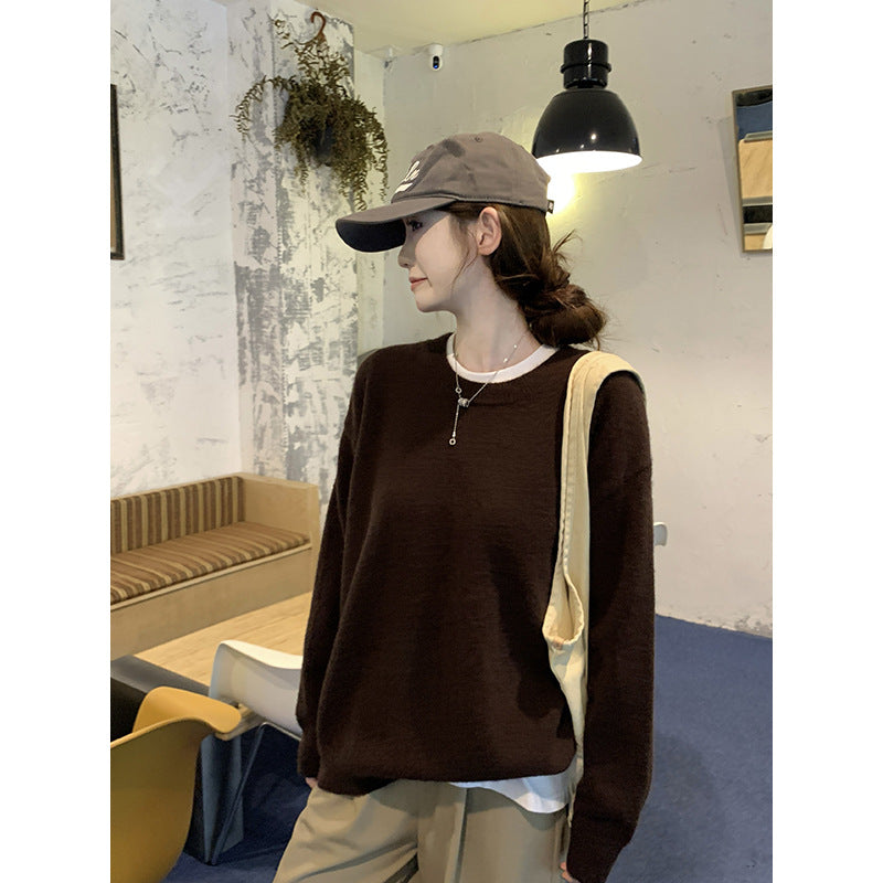 Laid-back Style Thick Soft Knit Cardigan Top