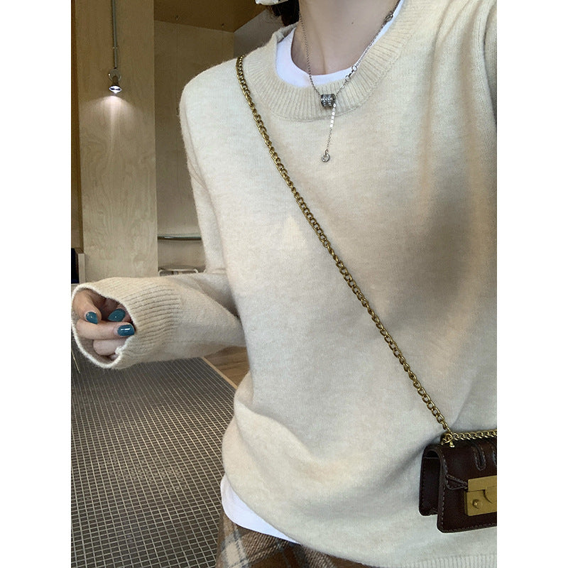 Laid-back Style Thick Soft Knit Cardigan Top