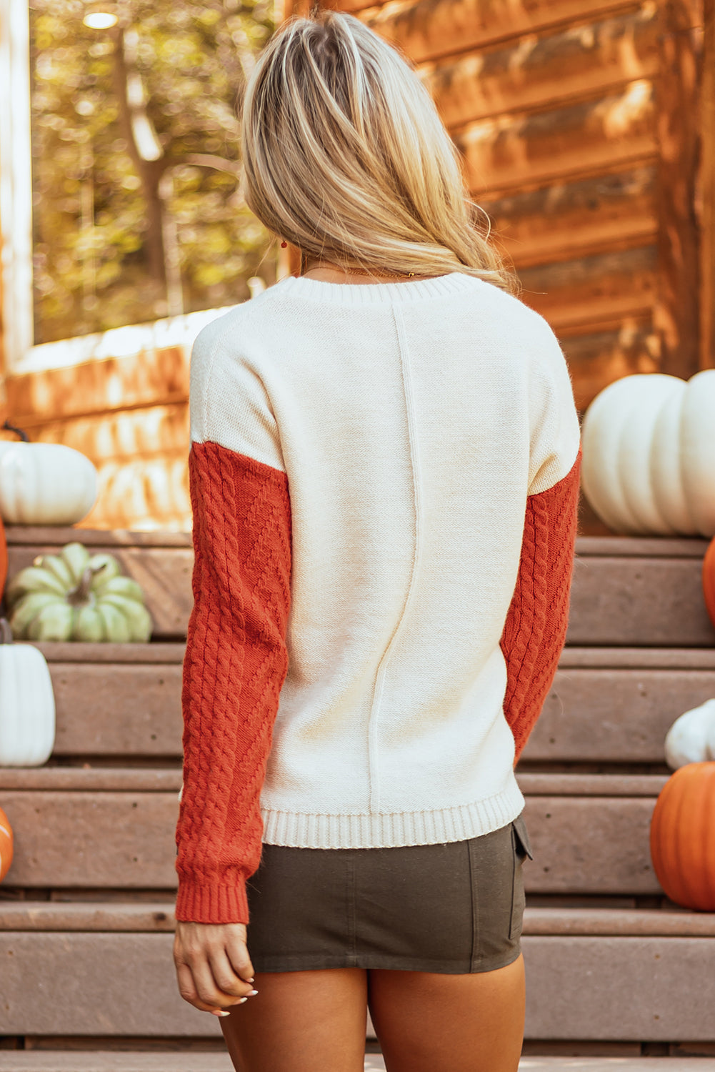 Vineyard Green Color-Block Pocket Sweater