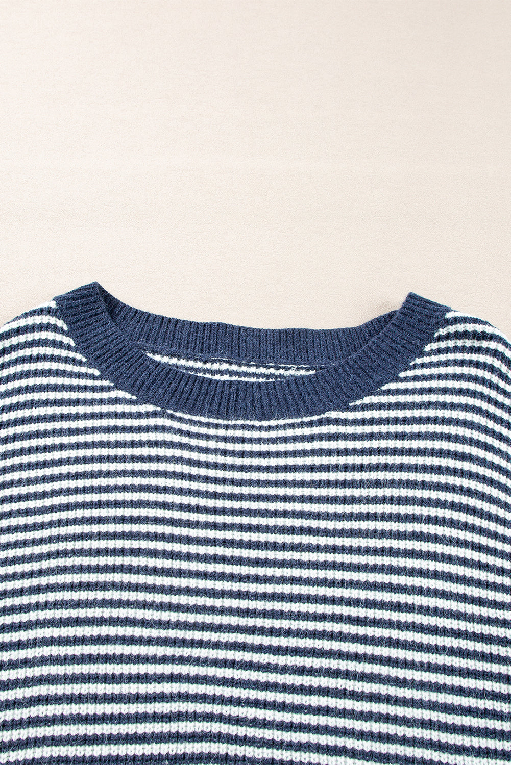 Sail Blue Stripe Lantern-Sleeve Sweater