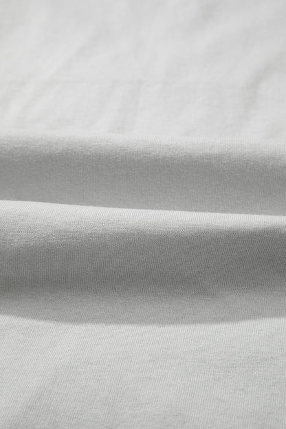 Light Gray Floral Bow-Patch T-Shirt