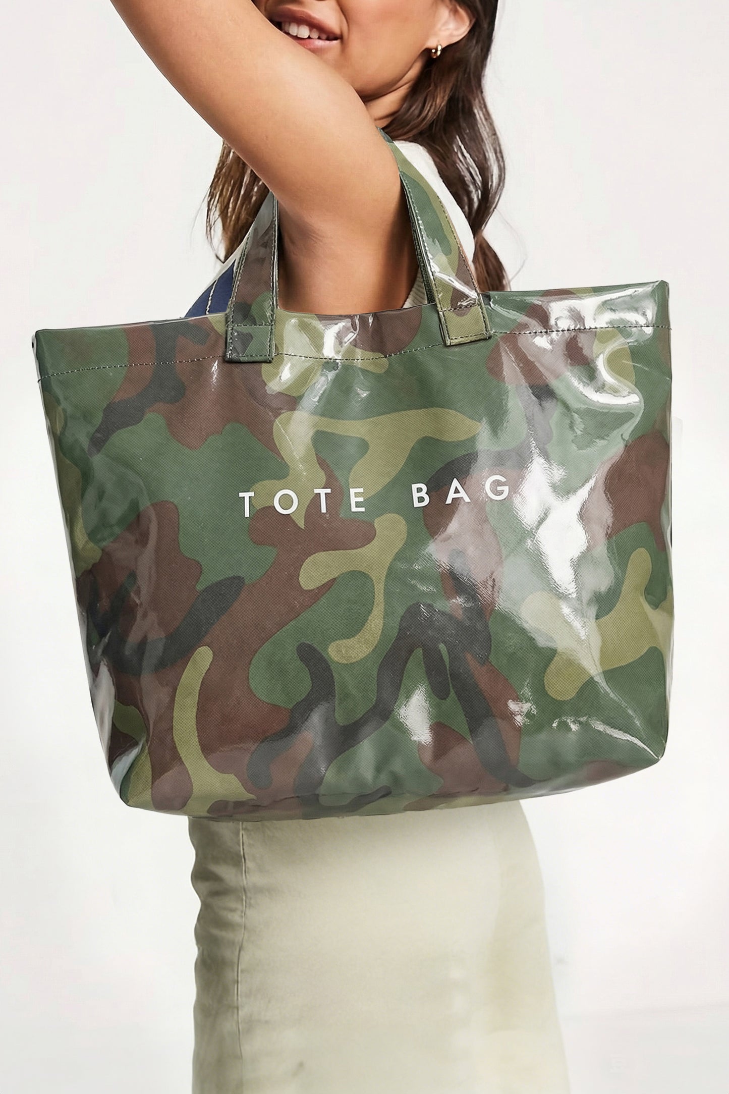 Jungle Green Camouflage Tote Bag