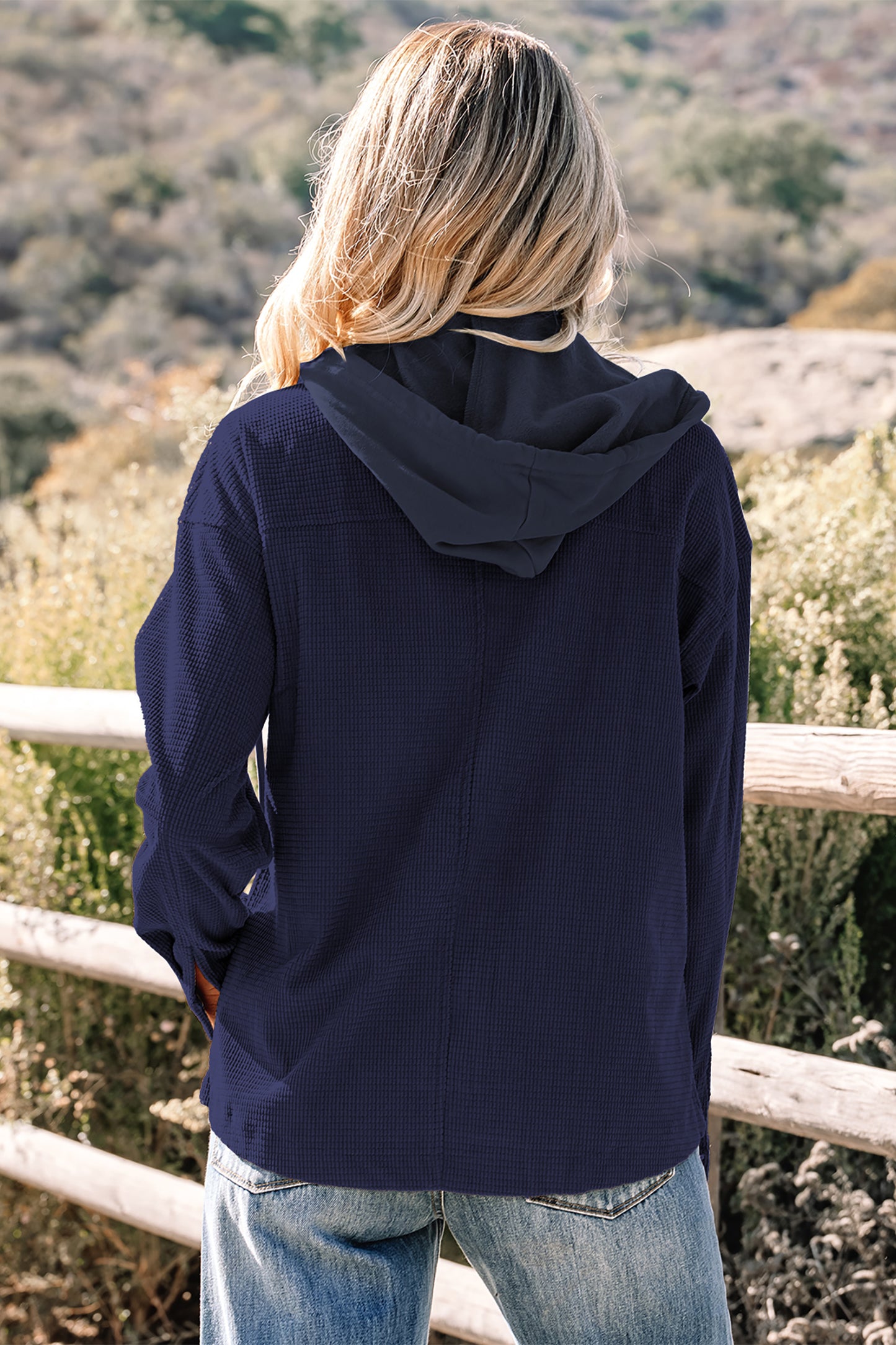 Laurel Green Layered Textured Hooded Jacket