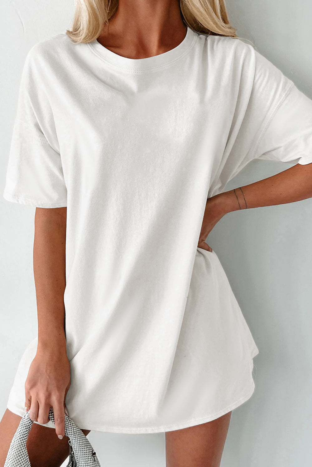 White Relaxed Tunic T-Shirt