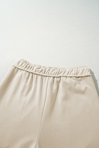 Apricot Drawstring Wide-Leg Pants