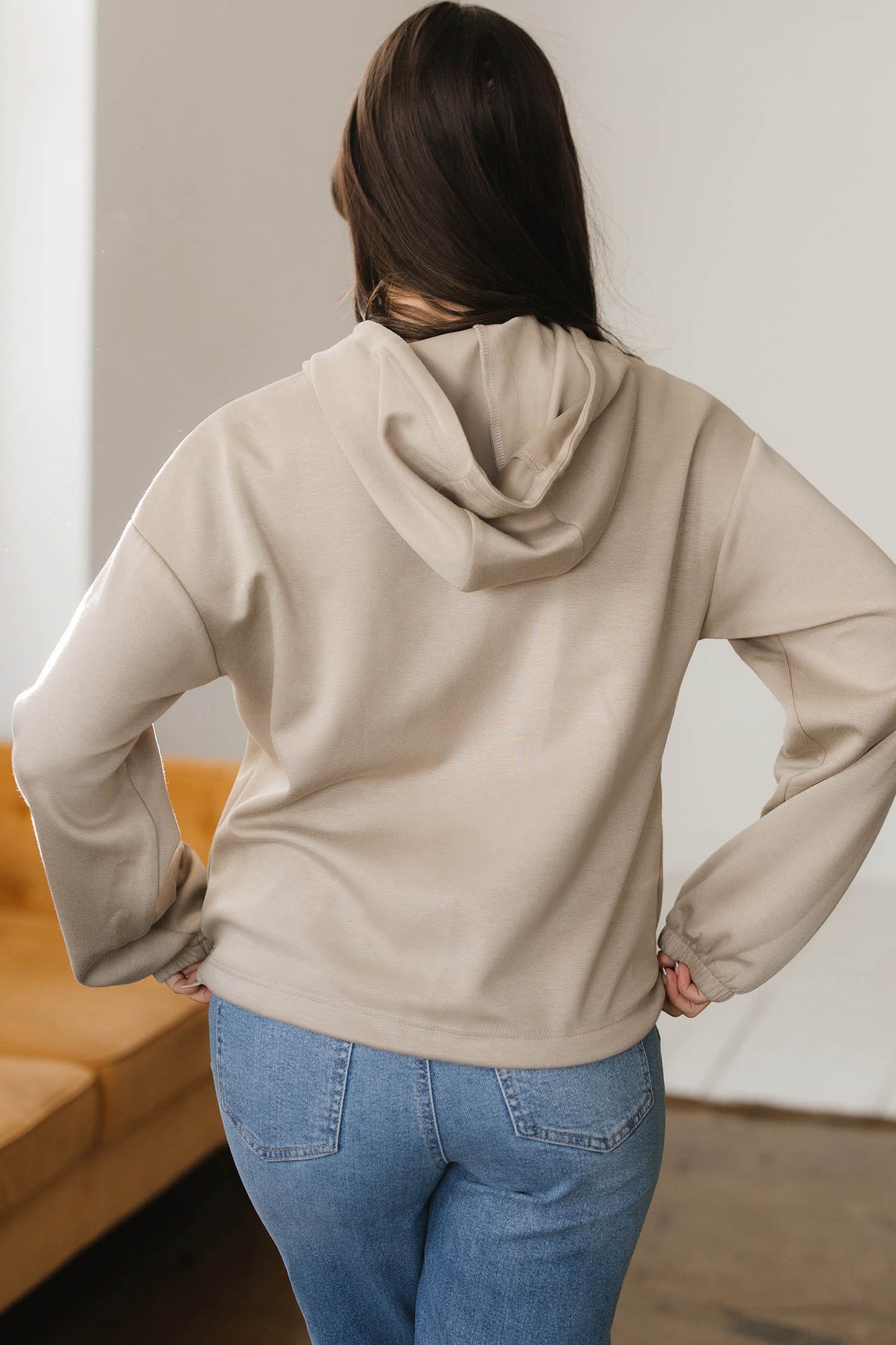 Goat Bow-Embroidered Zip-Up Hoodie