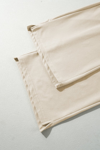 Apricot Drawstring Wide-Leg Pants