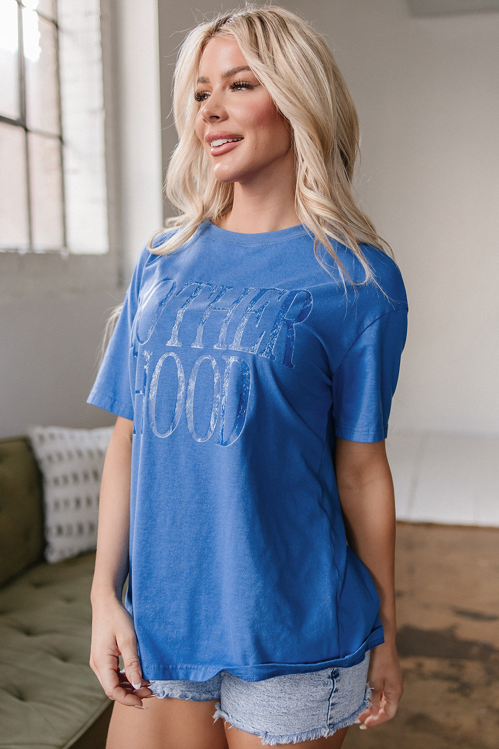 Sky Blue Motherhood Graphic Tee