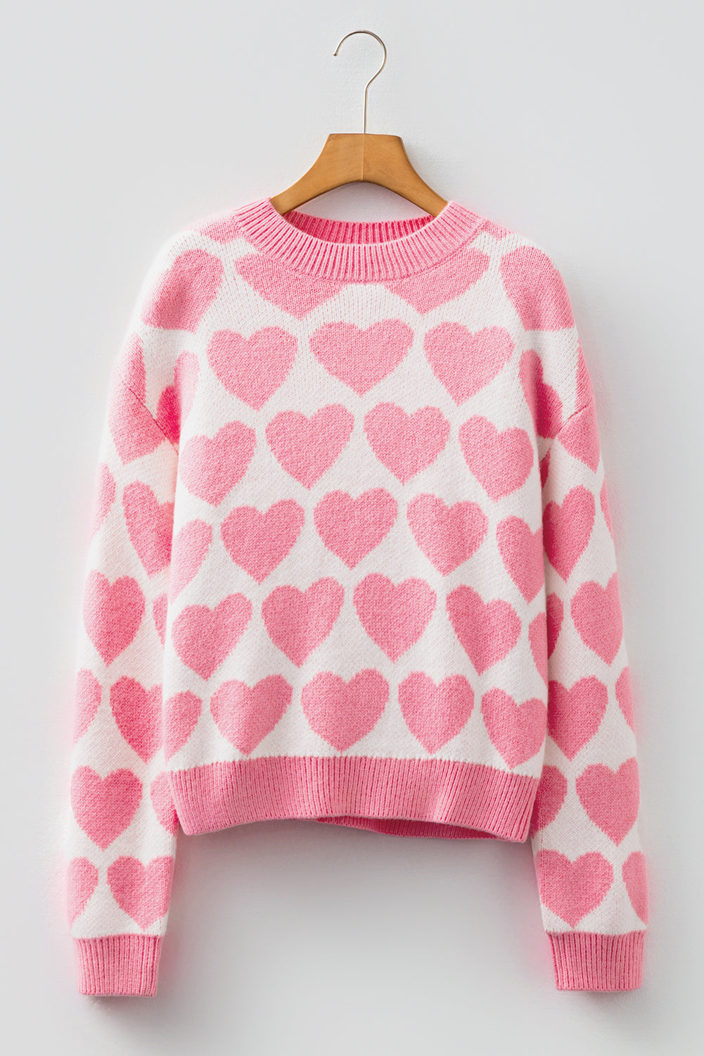 Strawberry Pink Heart-Graphic Sweater